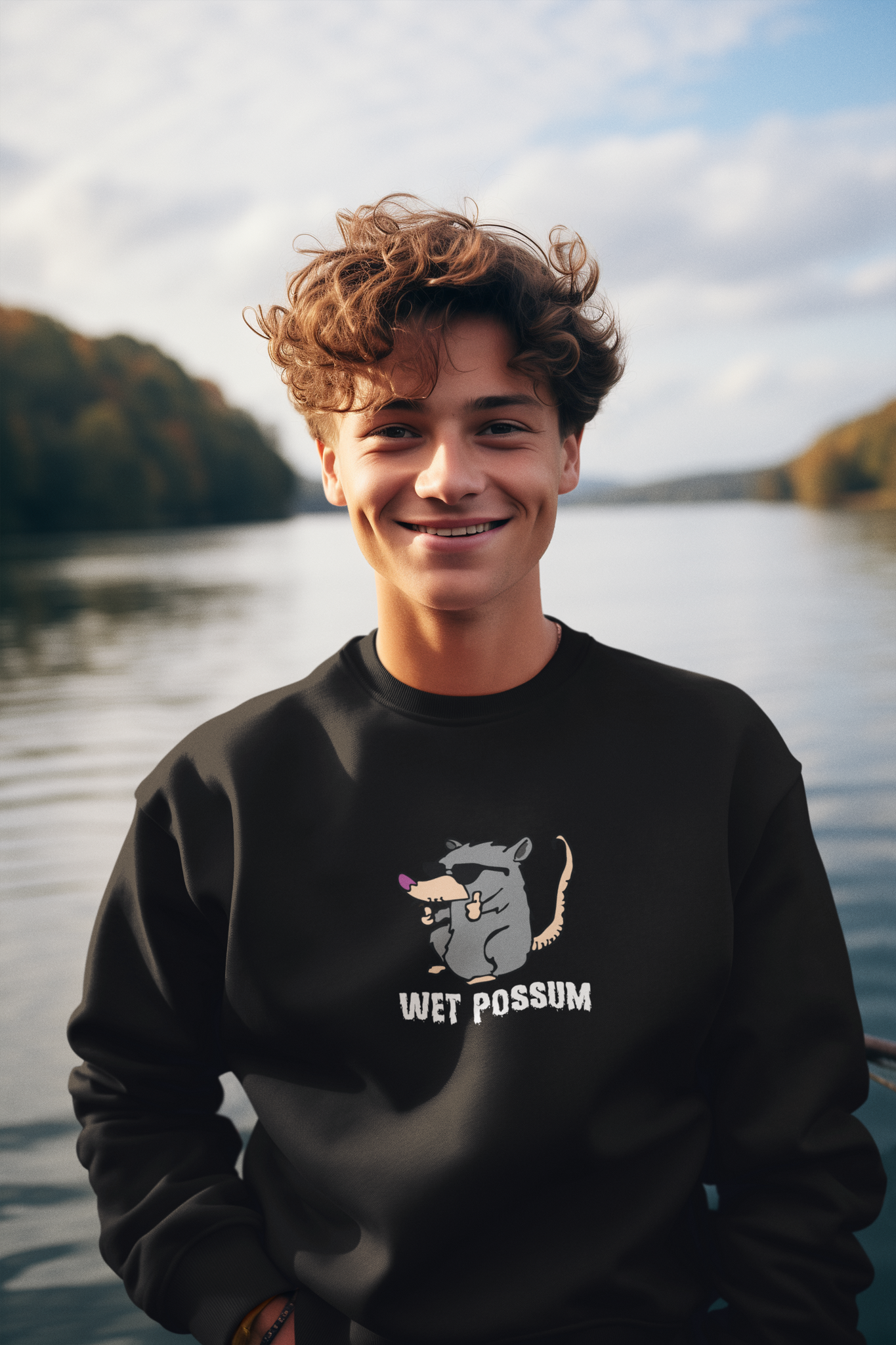 Wet Possum Character Crewneck Sweatshirt